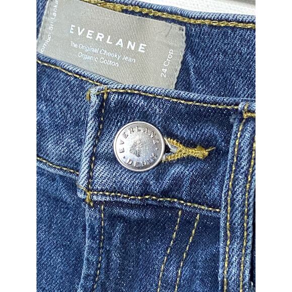 Everlane The Original Cheeky Jeans Cropped 24 Organic Cotton Classic Stretch - Picture 5 of 9